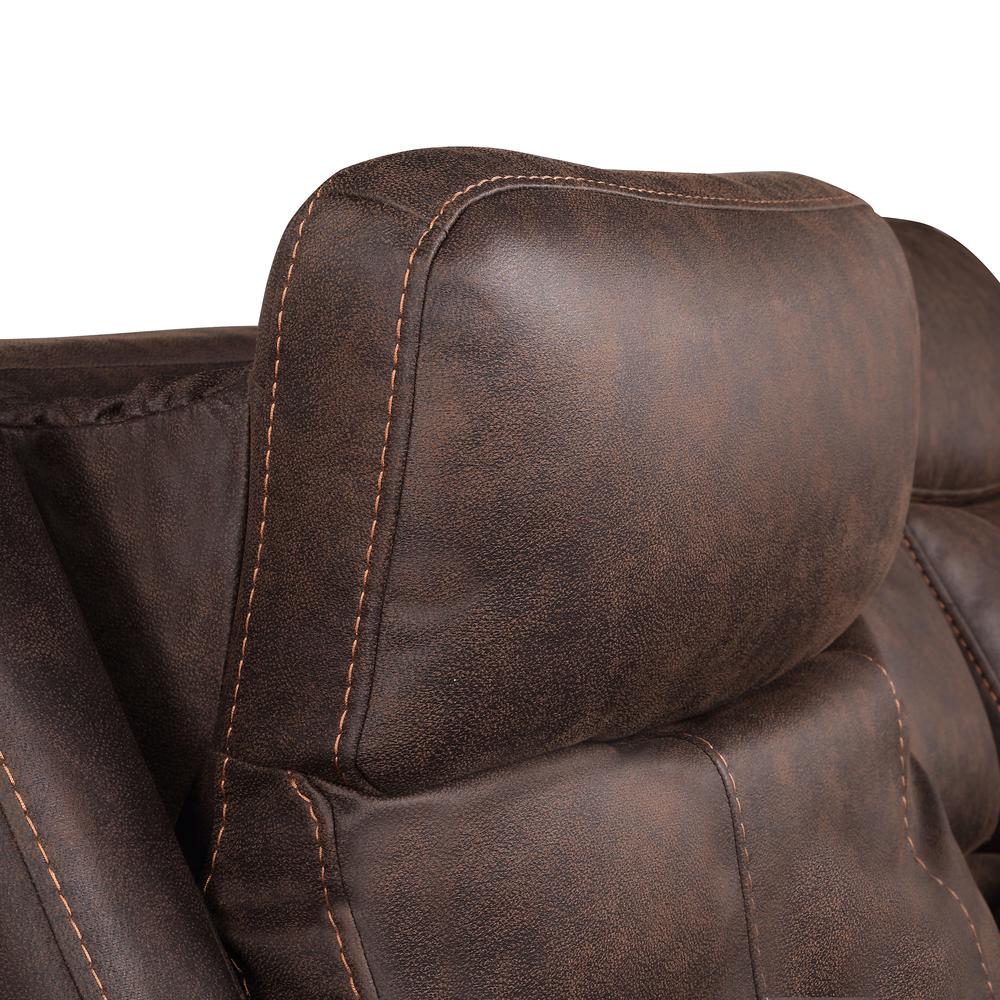 Valencia Dual Power Reclining Console Loveseat - Walnut. Picture 6