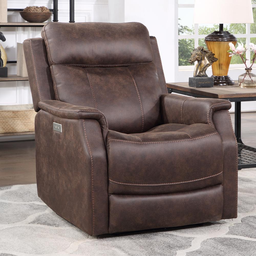 Valencia Dual Power Recliner - Walnut. Picture 2