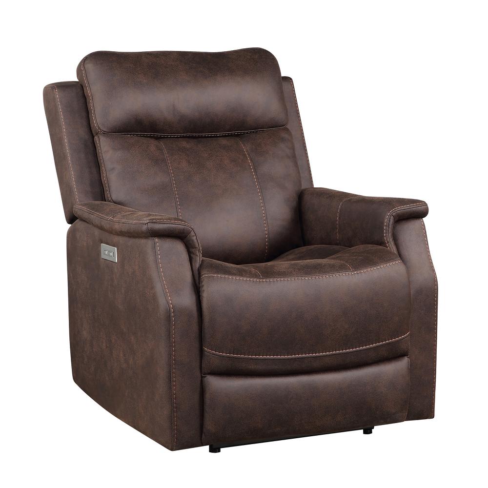 Valencia Dual Power Recliner - Walnut. Picture 1