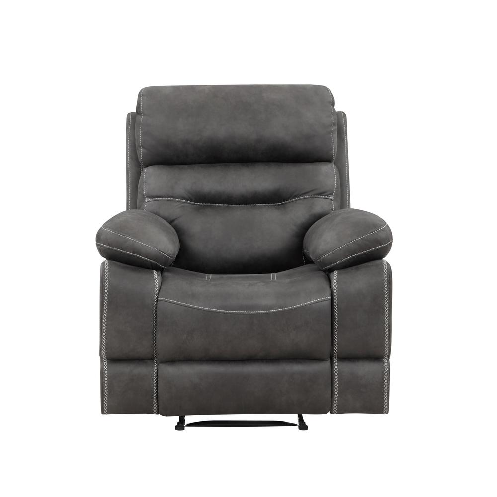 Rudger Gray Manual Recliner. Picture 1