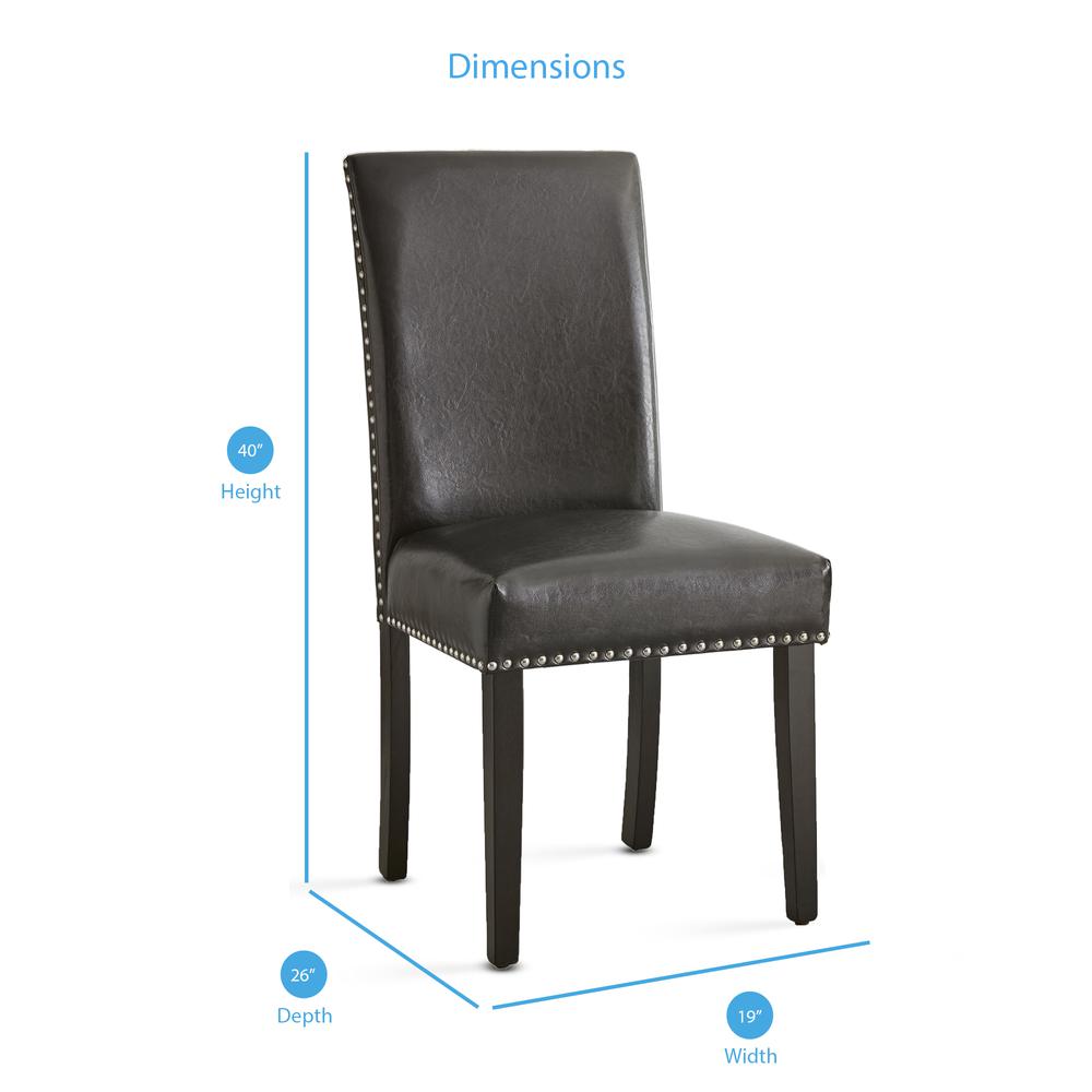Black Side Chair, Espresso/Black. Picture 2