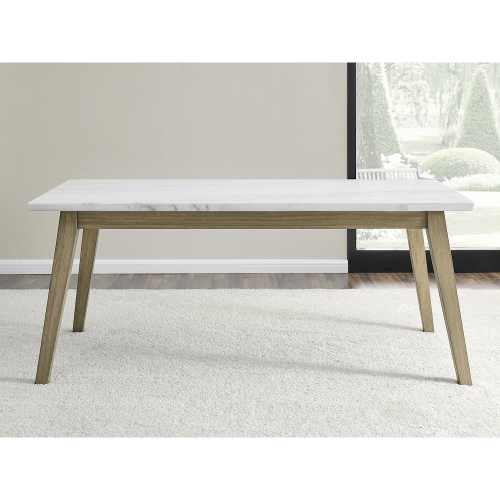 Vida White Marble Top Dining Table. Picture 3