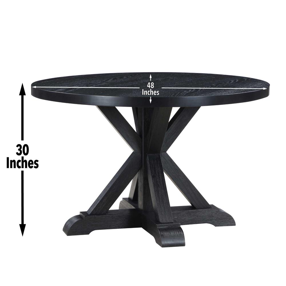 Molly Round Dining Table Black. Picture 4
