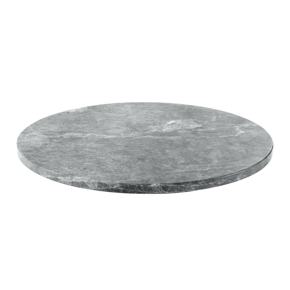 Kaza Round Gray Marble Lazy Susan. Picture 1