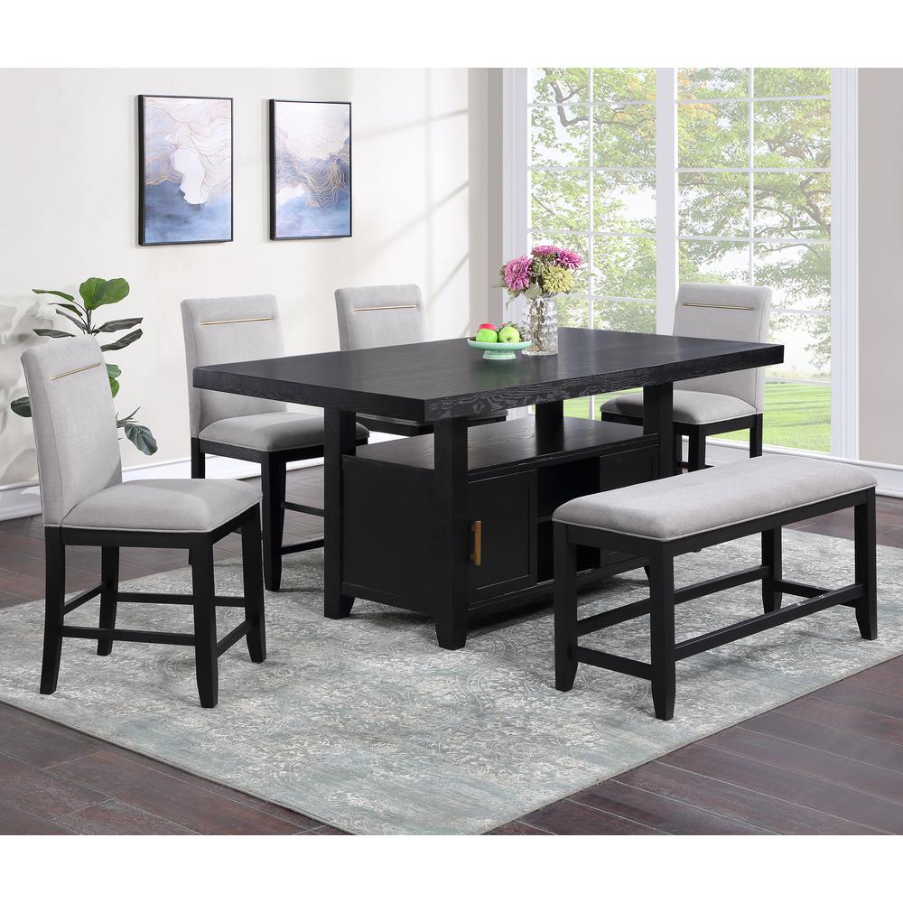 Yves Counter Height Storage Dining Set 6pc. Picture 2