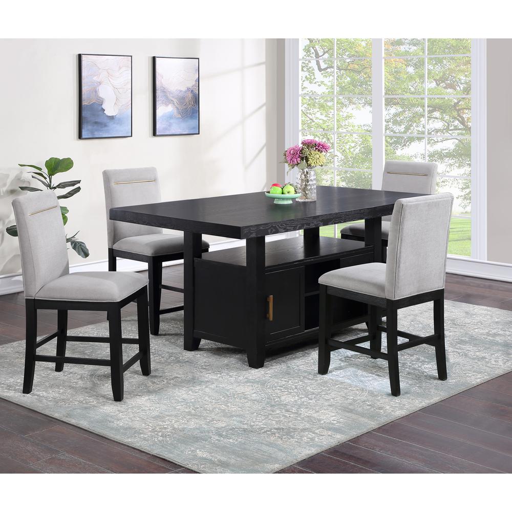 Yves Counter Height Storage Dining Set 5pc. Picture 2