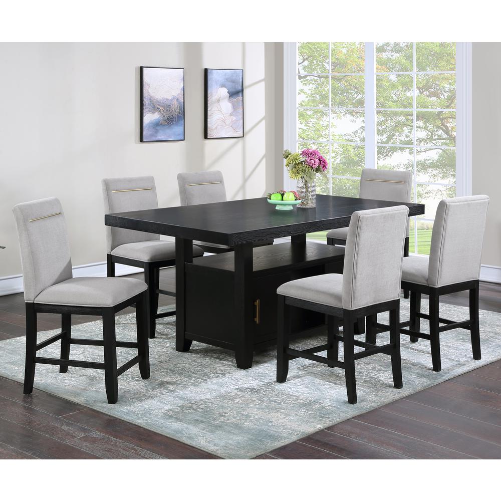 Yves Counter Height Storage Dining Set 7pc. Picture 2
