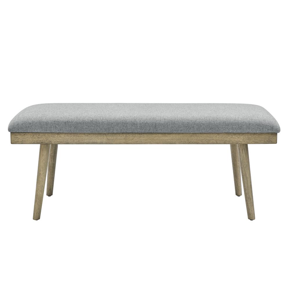 Vida Gray Polyester Dining Bench. Picture 1