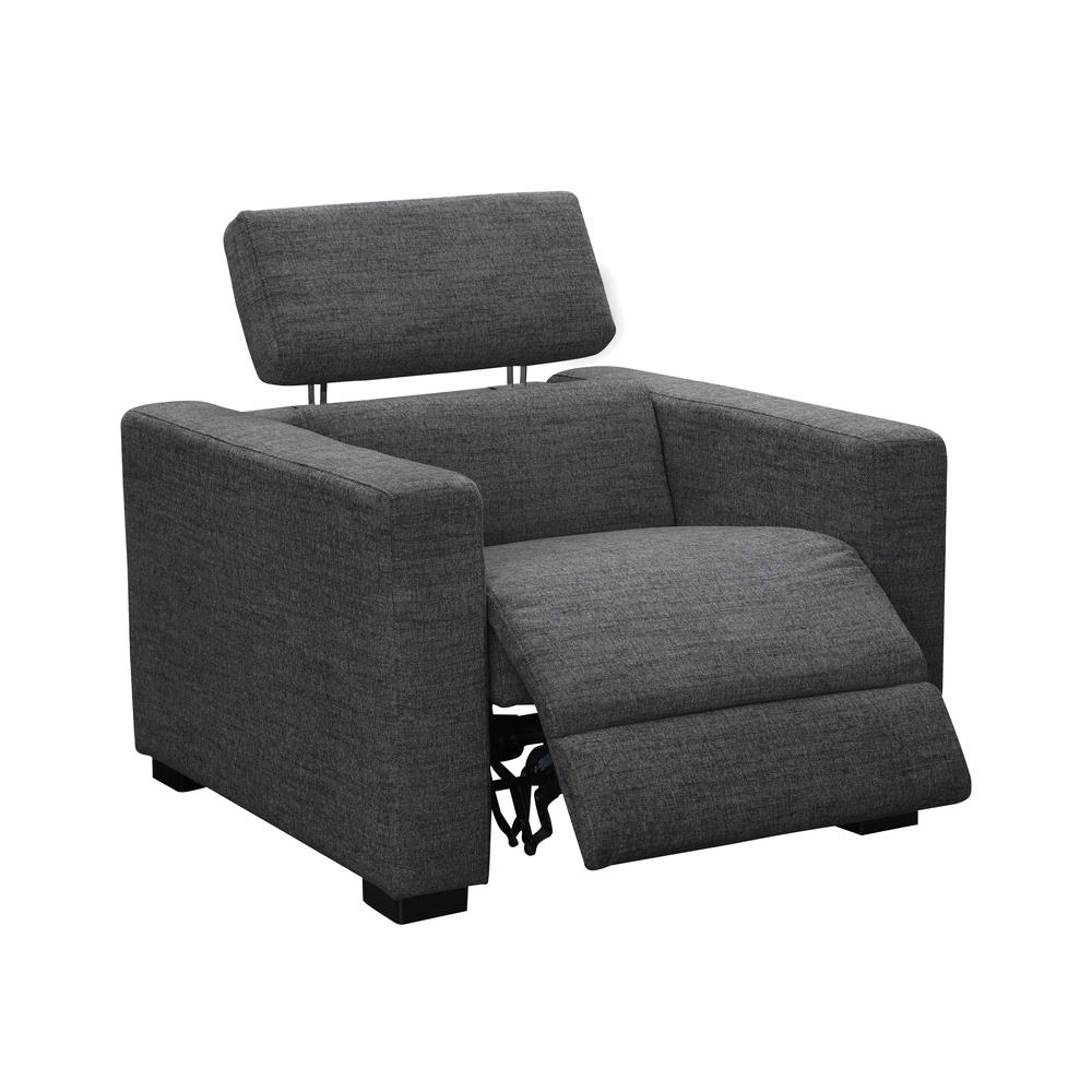 Zara Power Reclining Chair - Charcoal. Picture 3