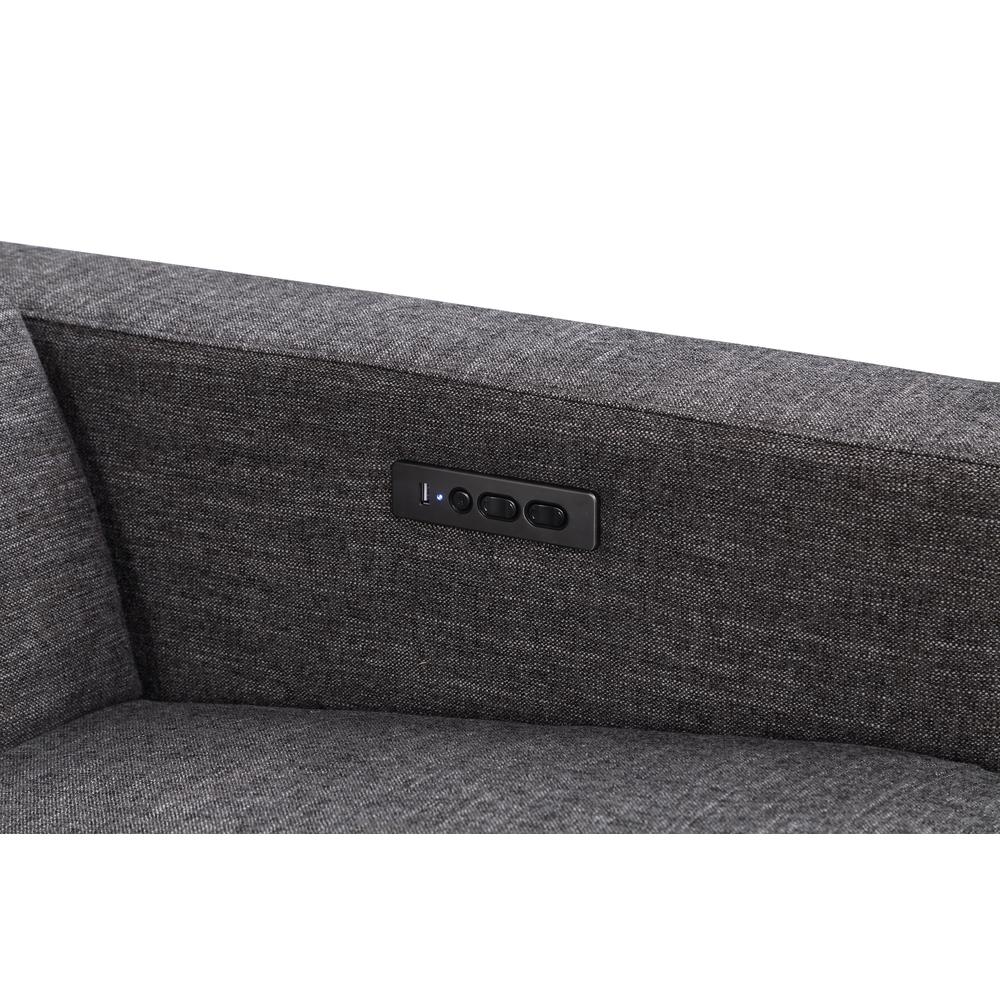 Zara Power Reclining Sectional - Charcoal. Picture 6