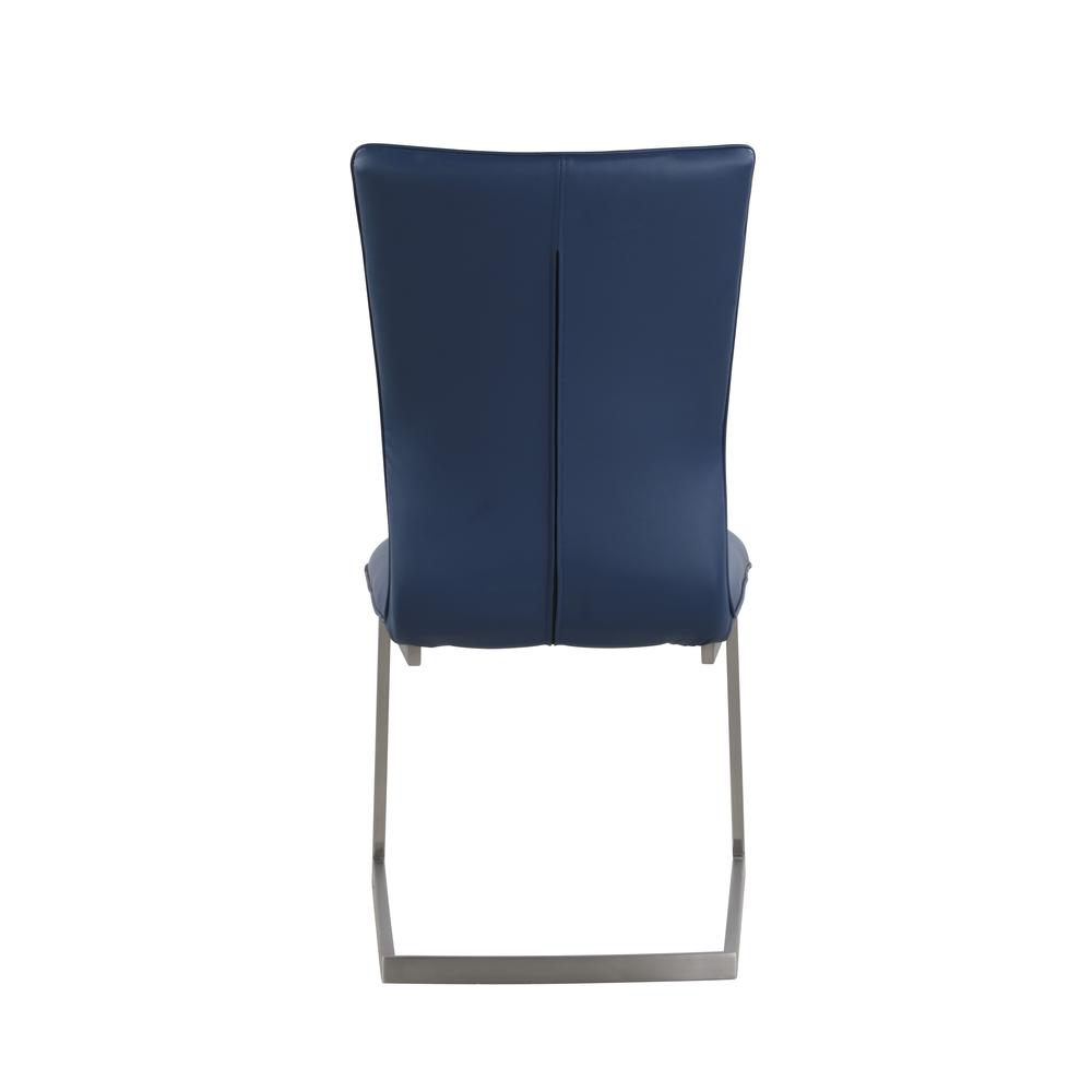 Channel Back Cantilever Side Chair - Set Of 2, Blue. Picture 5