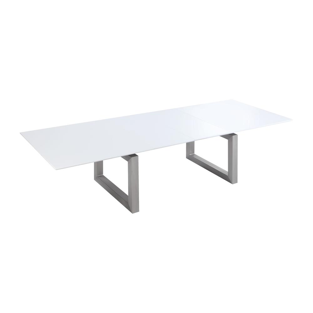 Ebony Dining Table, Gloss White. Picture 3