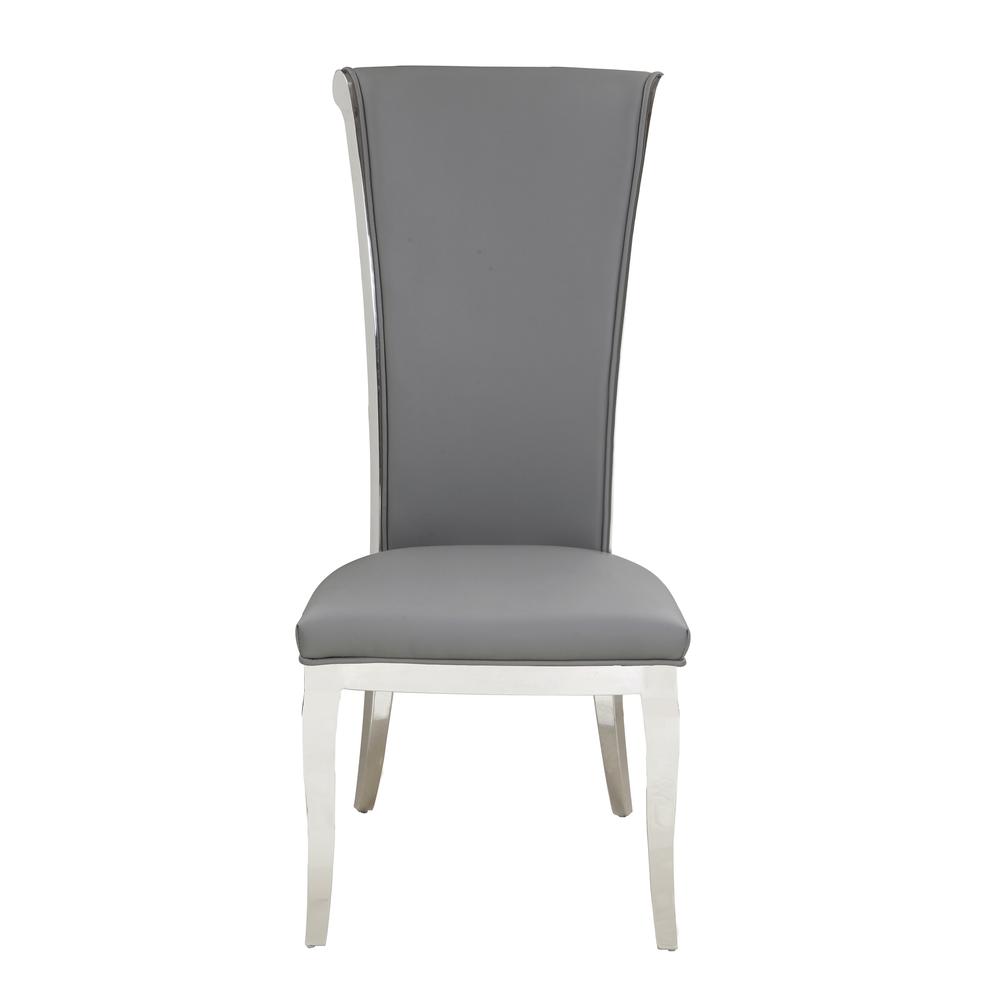 Modern Tall Rolled-Back Side Chair. Picture 4