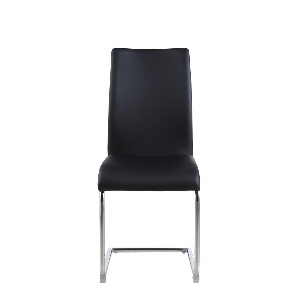 Contour Back Cantilever Side Chair  - Set Of 4, Black. Picture 3