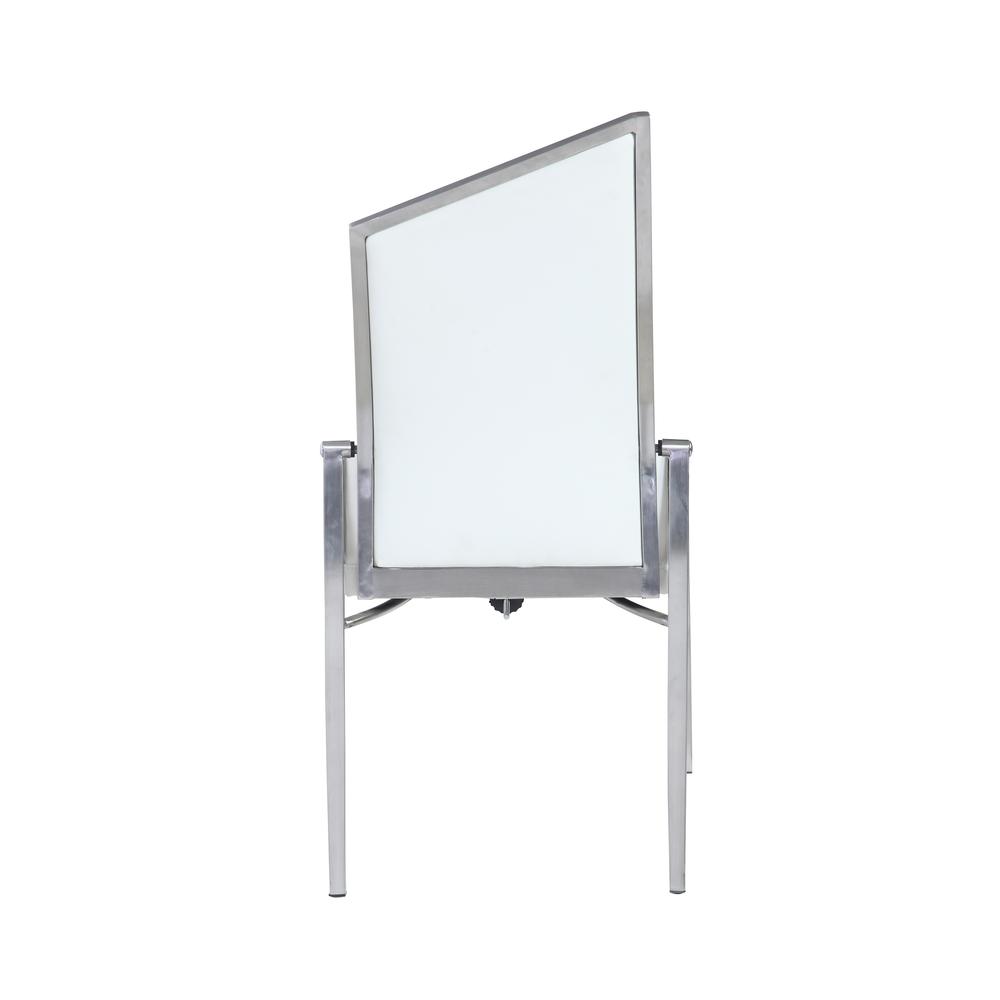 Contemporary Motion Back Side Chair - Set Of 2, White. Picture 6