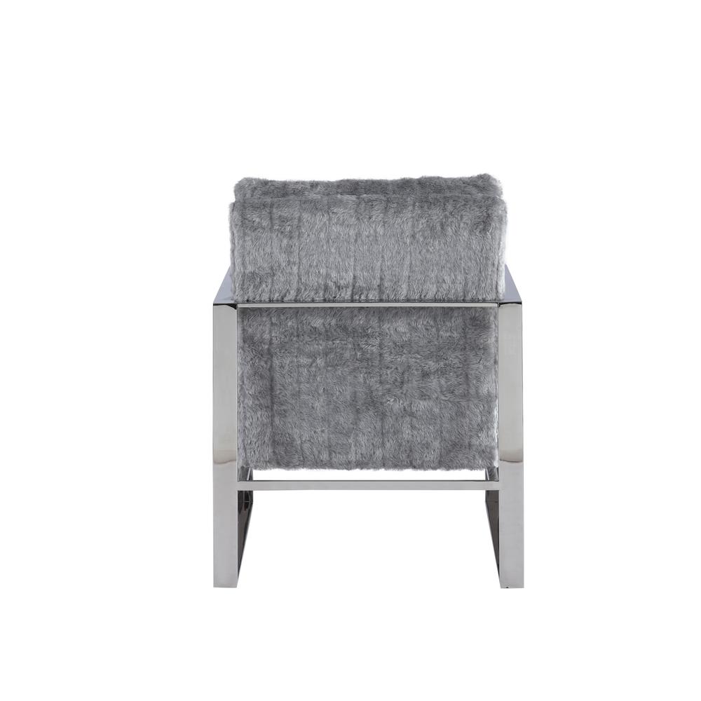 Accent Armchair w/ Channel Back, 2012-ACC-GRY. Picture 6