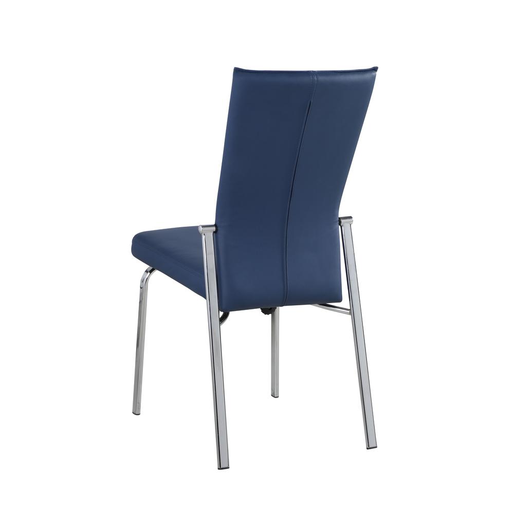 Contemporary Motion Back Side Chair - Set Of 2, Blue. Picture 2