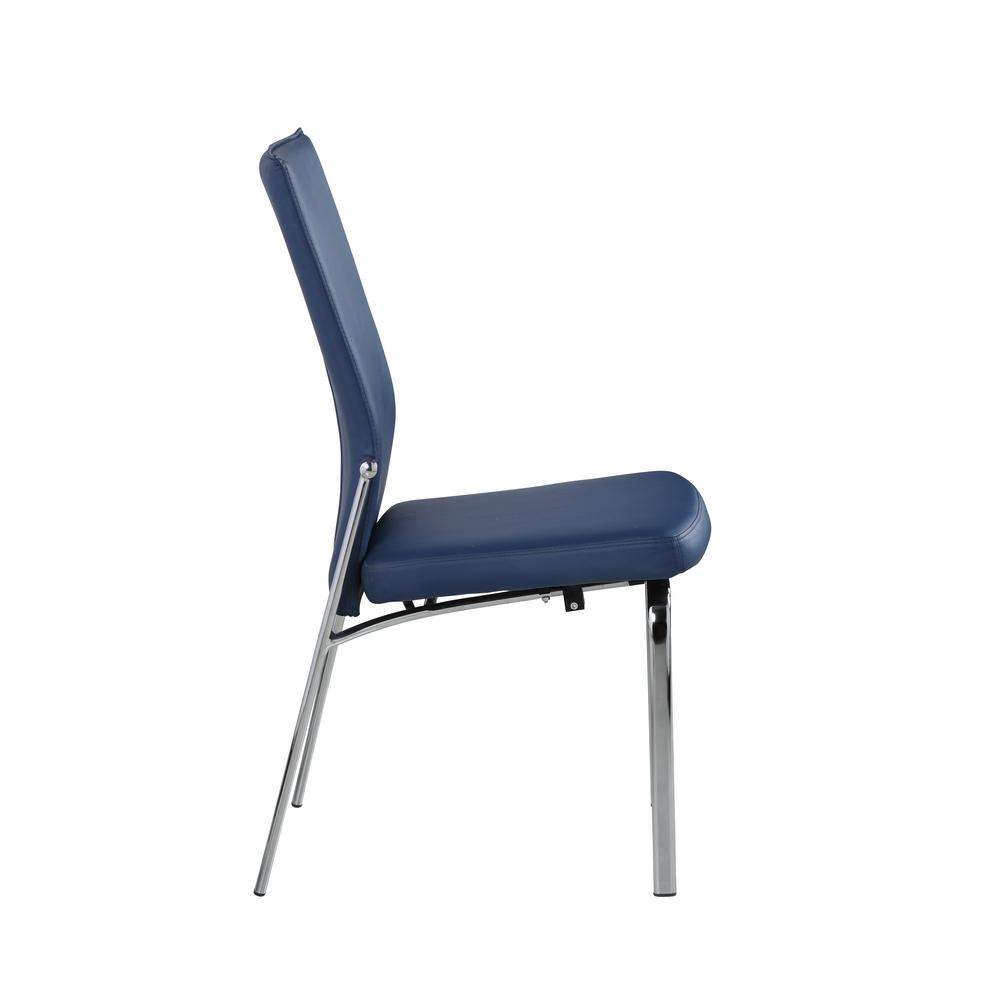 Contemporary Motion Back Side Chair - Set Of 2, Blue. Picture 4