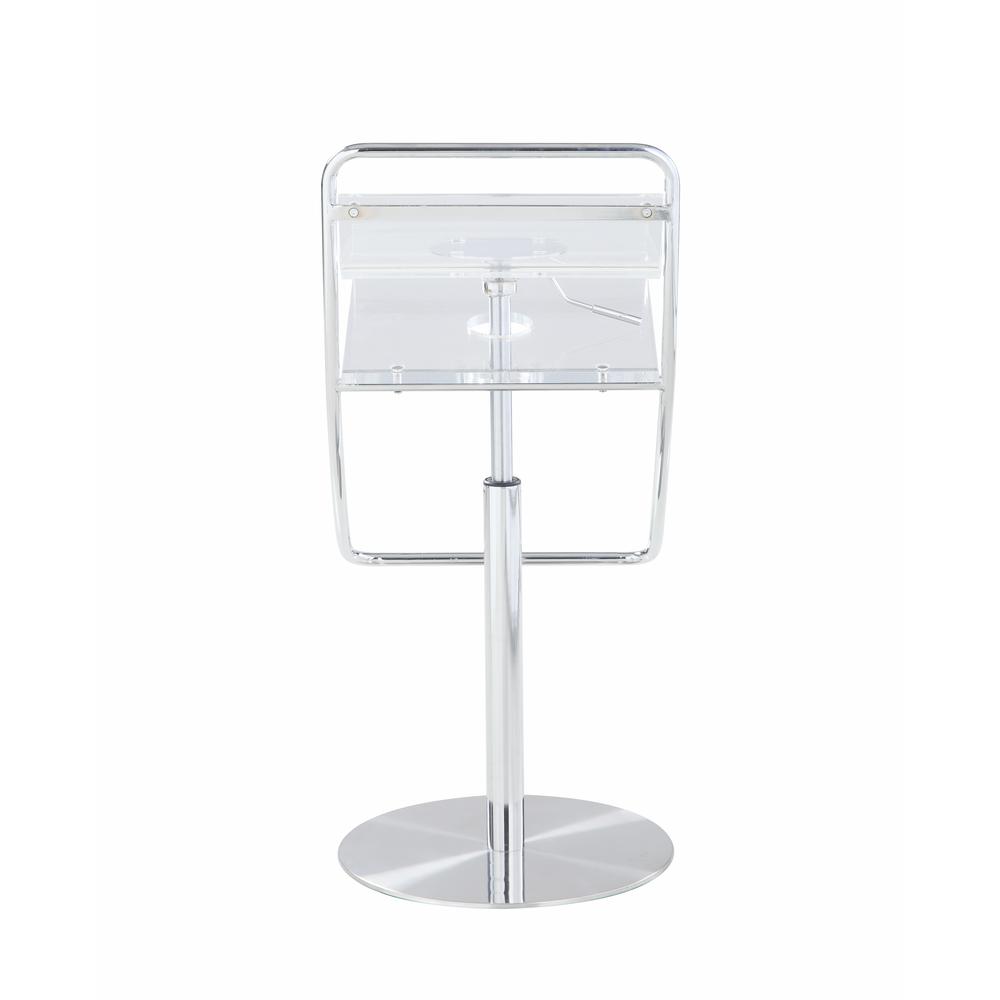 Acrylic Adjustable Height Stool, Clear. Picture 6
