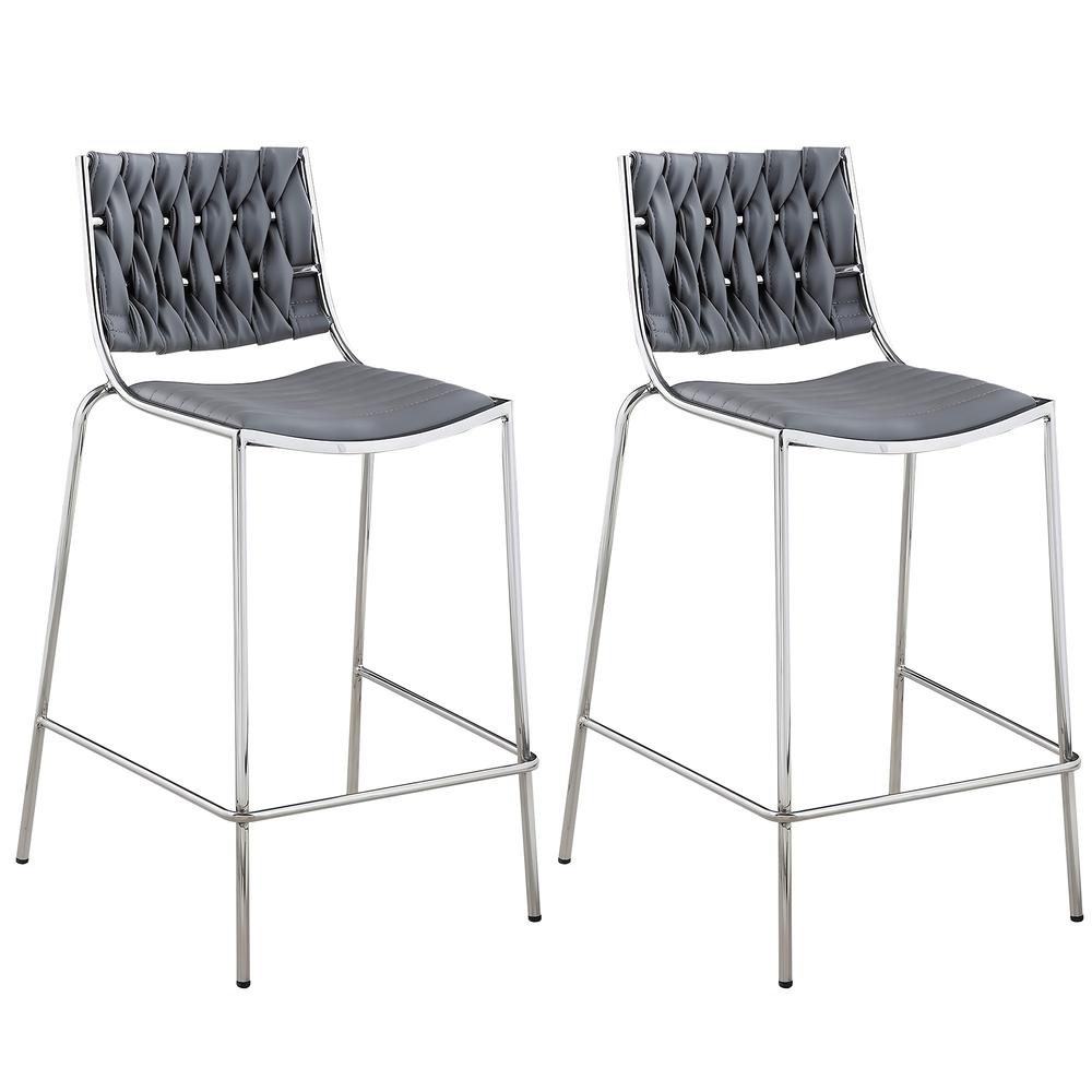 Contemporary Stackable Counter Stool w/ Weave Back. Picture 8