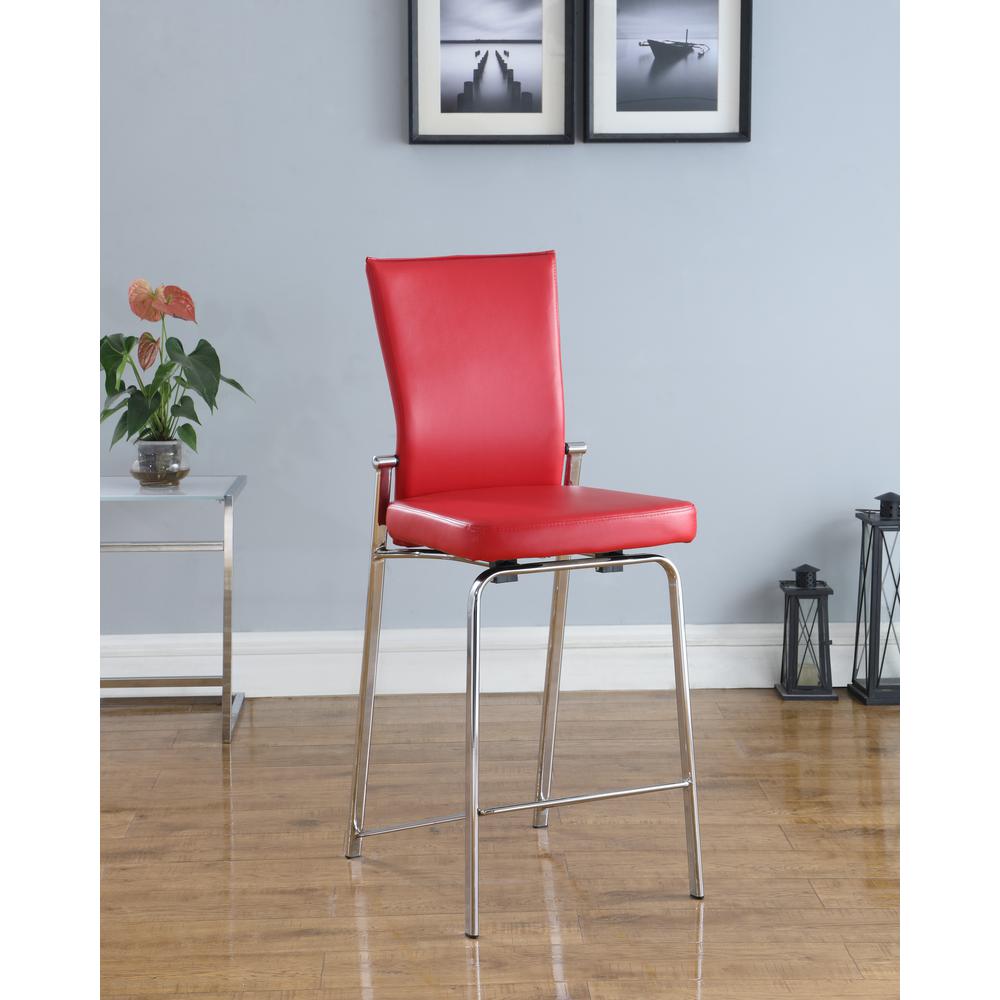 Motion Back Counter Stool, Red. Picture 5