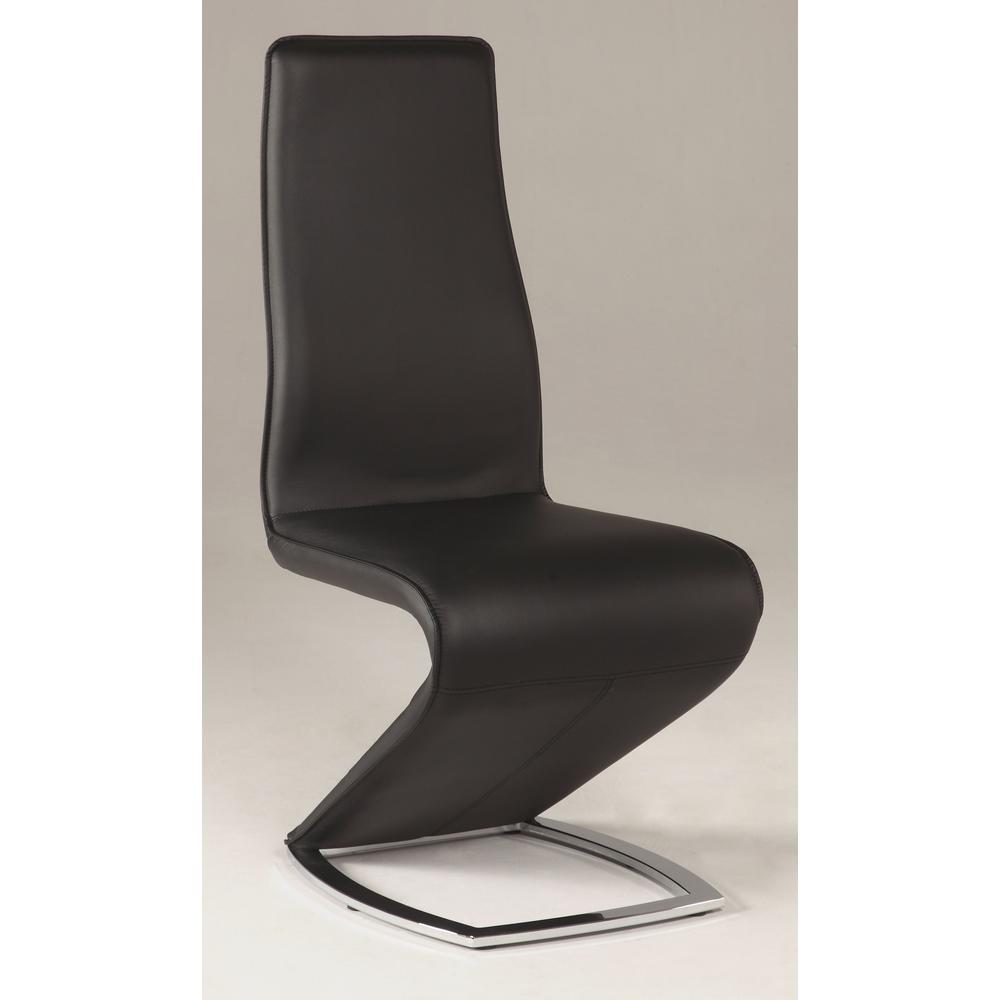 "Z" Style Side Chair - Set Of 2, Black. Picture 2