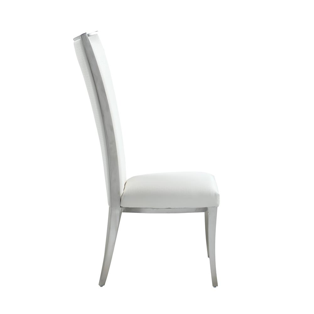 High Back Upholstered Chair w/ Stainless Steel Frame. Picture 7