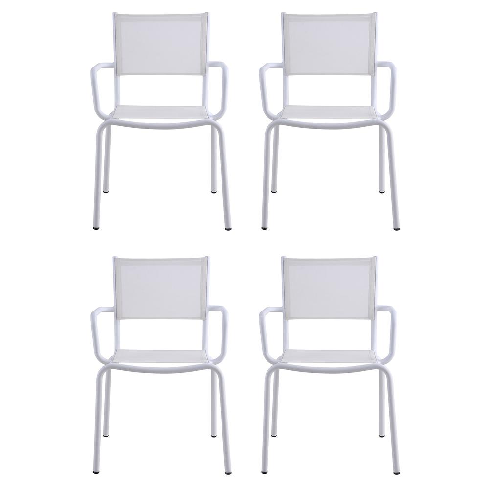 Outdoor Arm Chair w/ Aluminum Frame - 4 per box. Picture 7