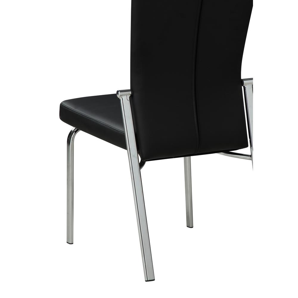 Contemporary Motion-Back Leather Upholstered Side Chair. Picture 5