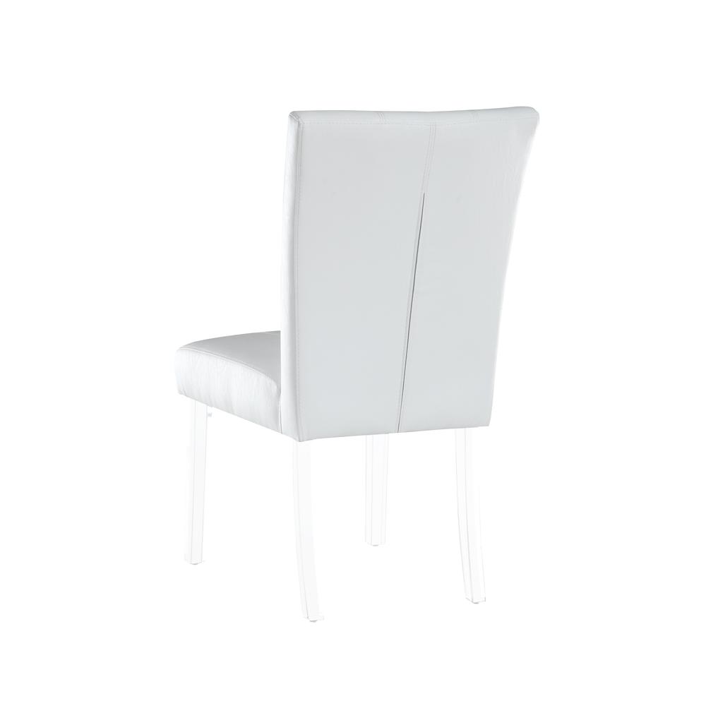 Curved Flare Back Parson Chair - Set Of 2, White. Picture 3
