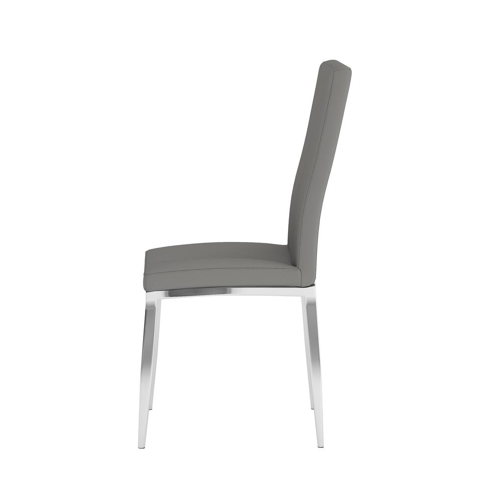 Curved Back Side Chair  - Set Of 4, Gray. Picture 2