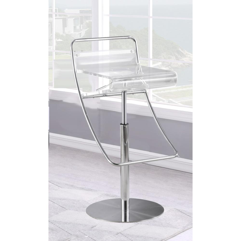 Acrylic Adjustable Height Stool, Clear. Picture 7
