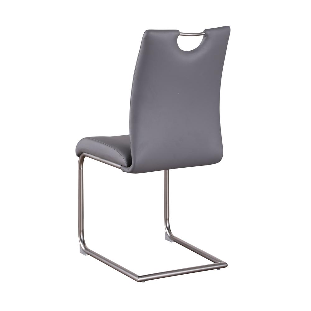 Handle Back Cantilever Side Chair  - Set Of 4, Gray. Picture 2