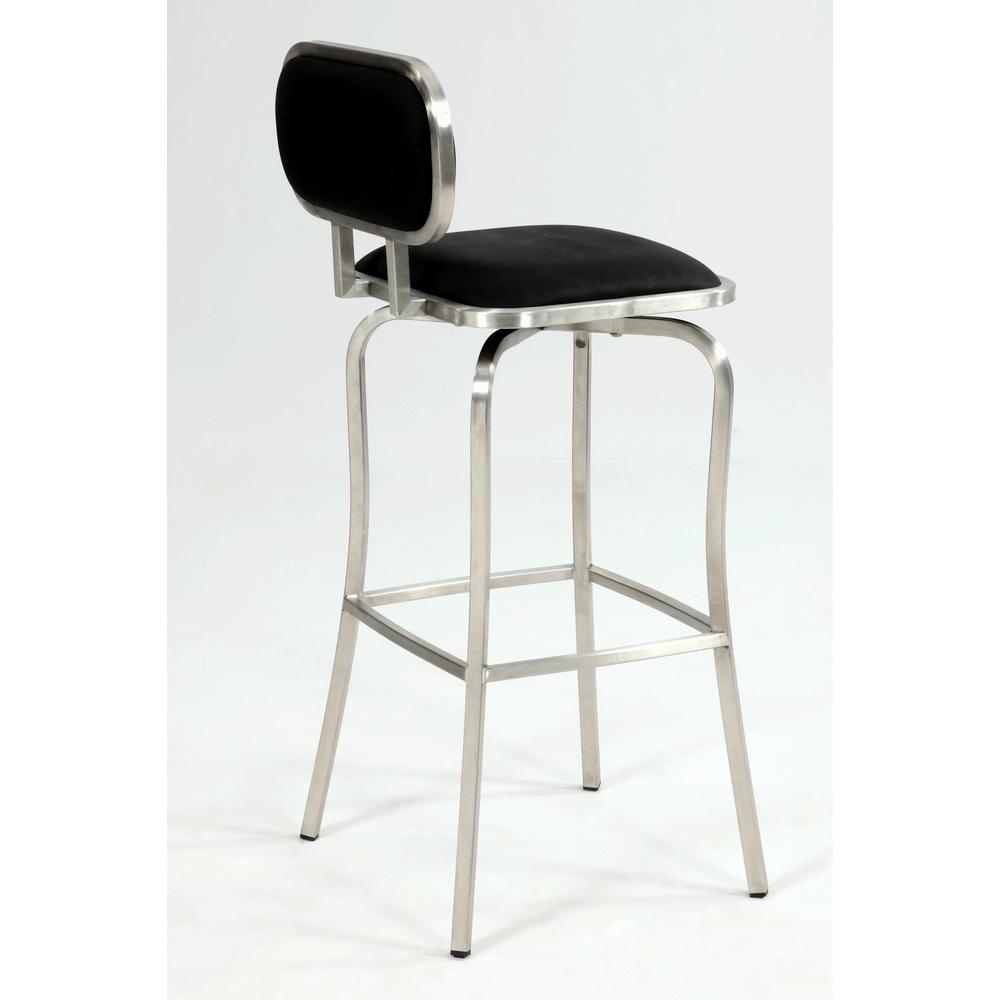 Modern Swivel Counter Stool, Black. Picture 4
