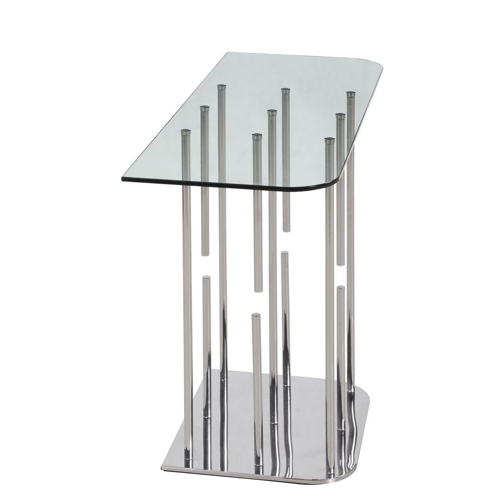 Contemporary Floating Pedestal Sofa Table. Picture 6