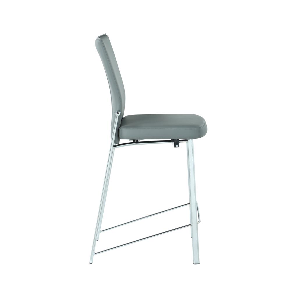 Contemporary Motion Back Bar Stool with Chrome Frame. Picture 3