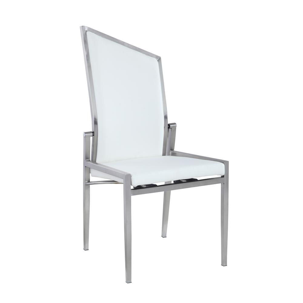 Contemporary Motion Back Side Chair - Set Of 2, White. Picture 2