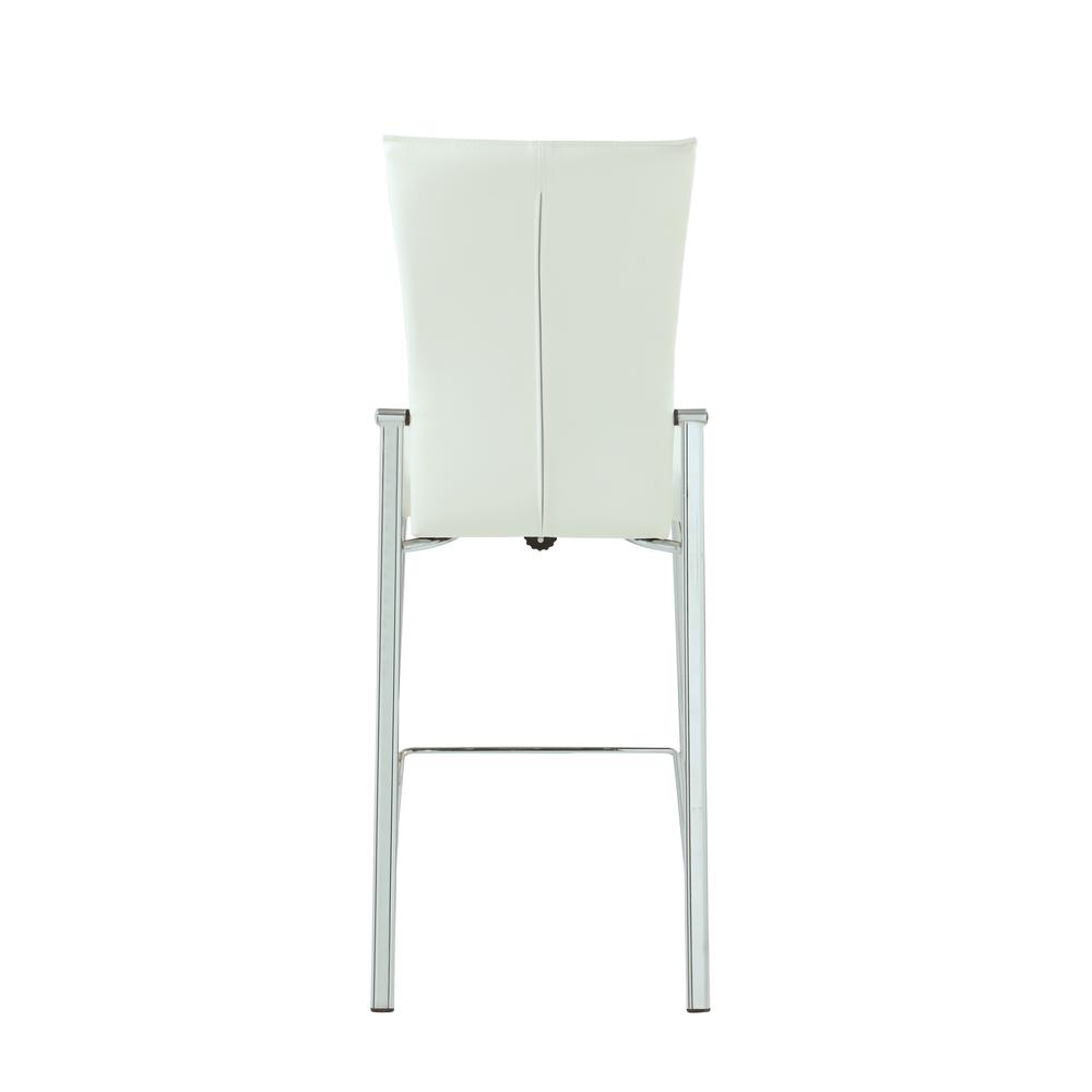 Contemporary Motion Back Bar Stool w/ Chrome Frame, MOLLY-BS-WHT-CHM. Picture 4