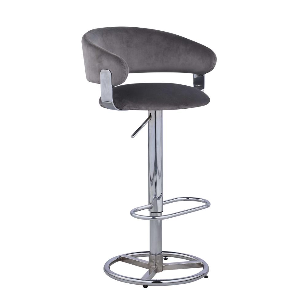 Contemporary Channel Back Height-Adjustable Stool. The main picture.
