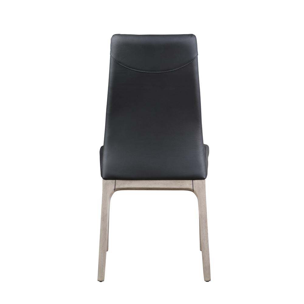 Modern Contour Back Upholstered Side Chair with Solid Wood Base. Picture 5