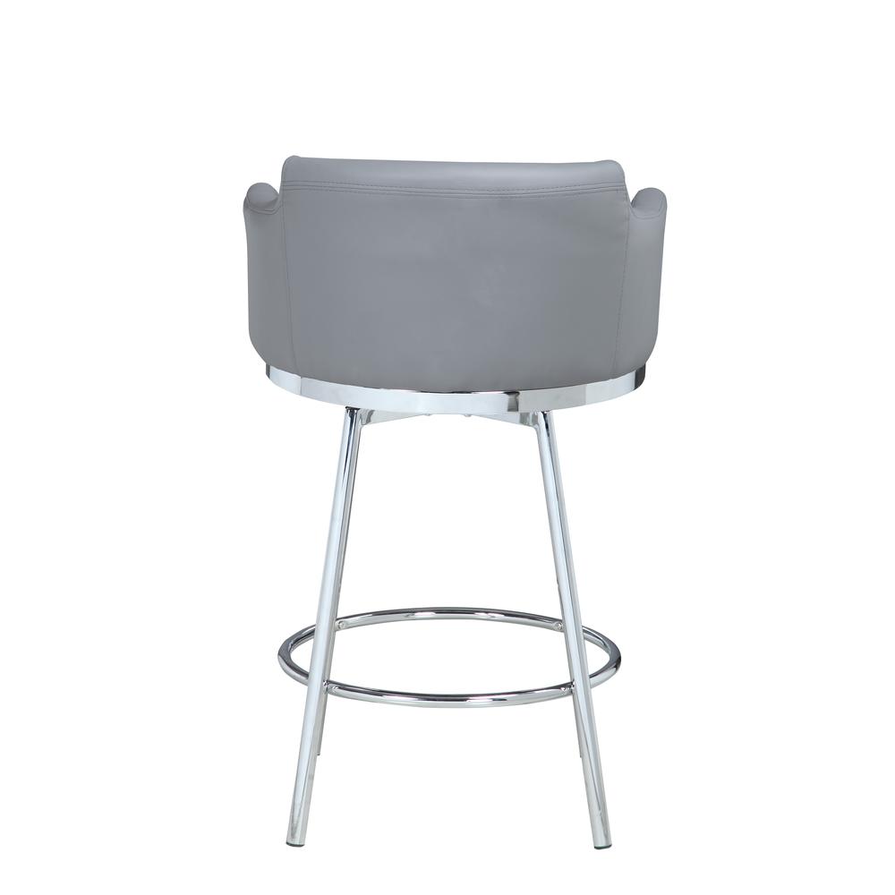 Club Counter Stool W/ Memory Swivel, Gray. Picture 4