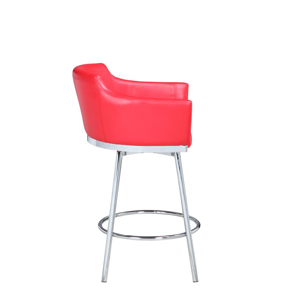 Club Counter Stool W/ Memory Swivel, Red. Picture 4