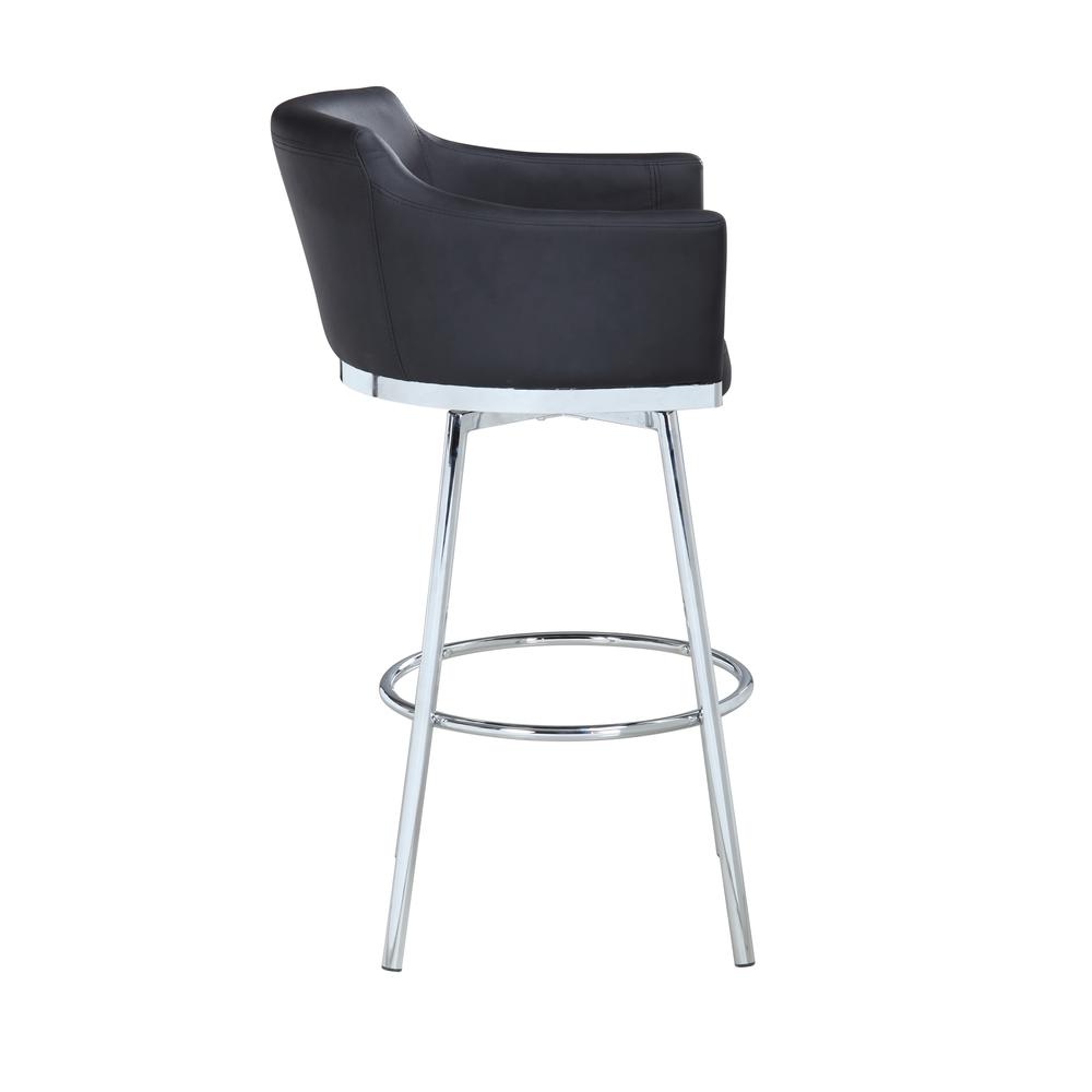 Club Counter Stool W/ Memory Swivel, Black. Picture 2