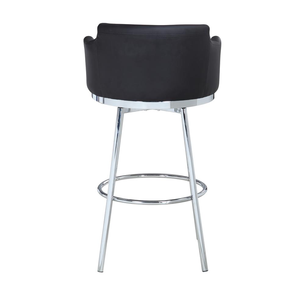 Club Counter Stool W/ Memory Swivel, Black. Picture 3