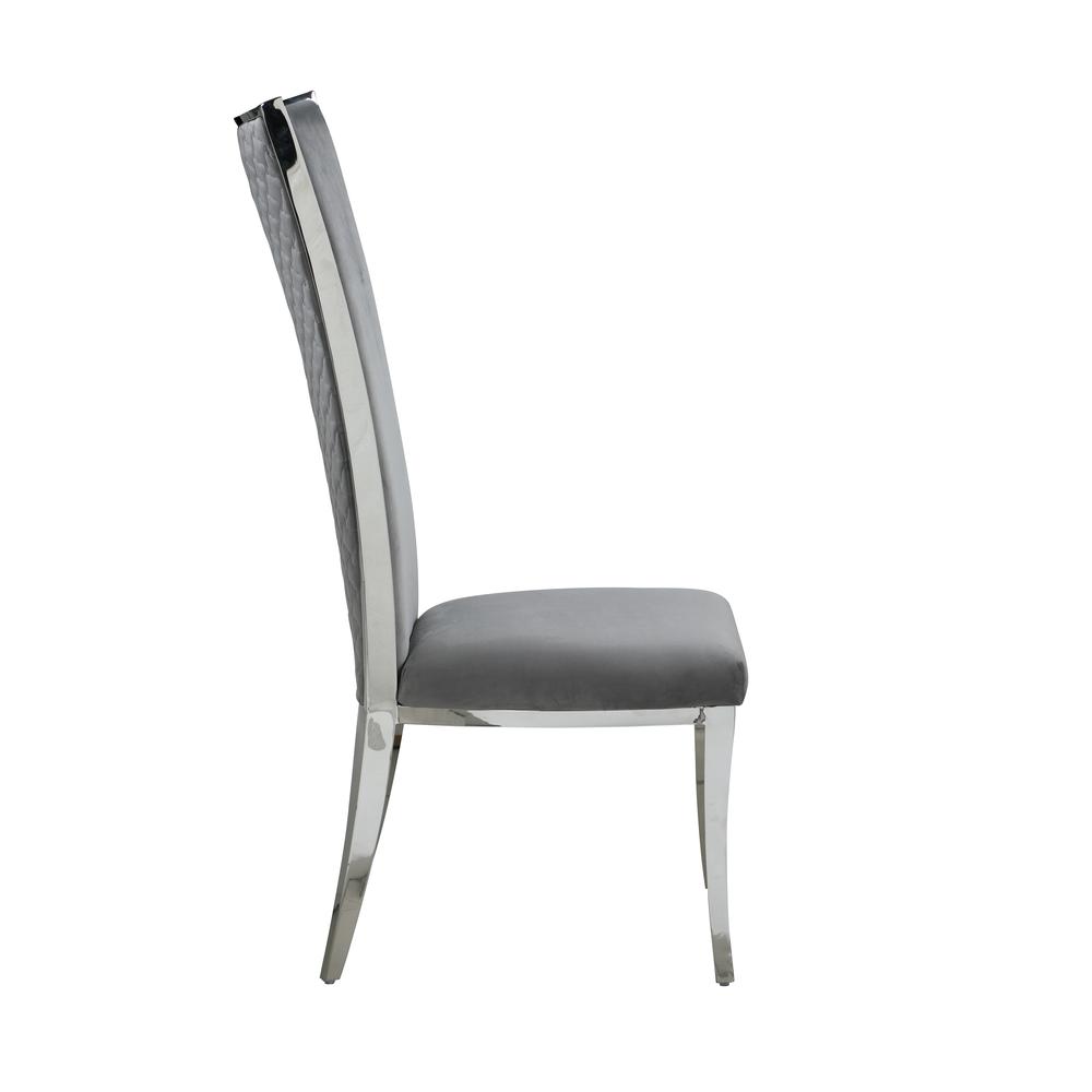 High Back Upholstered Chair w/ Stainless Steel Frame. Picture 4