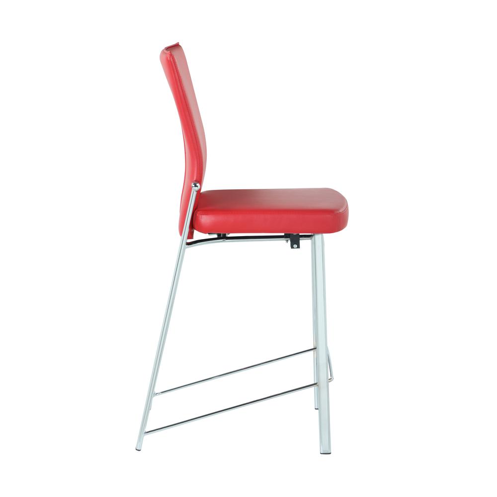 Motion Back Counter Stool, Red. Picture 2