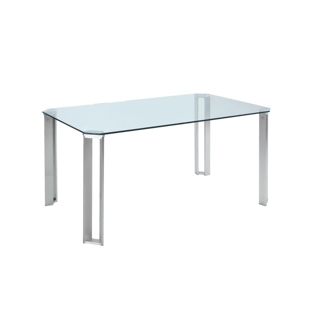 Rhonda Dining Table, Clear Glass. Picture 3