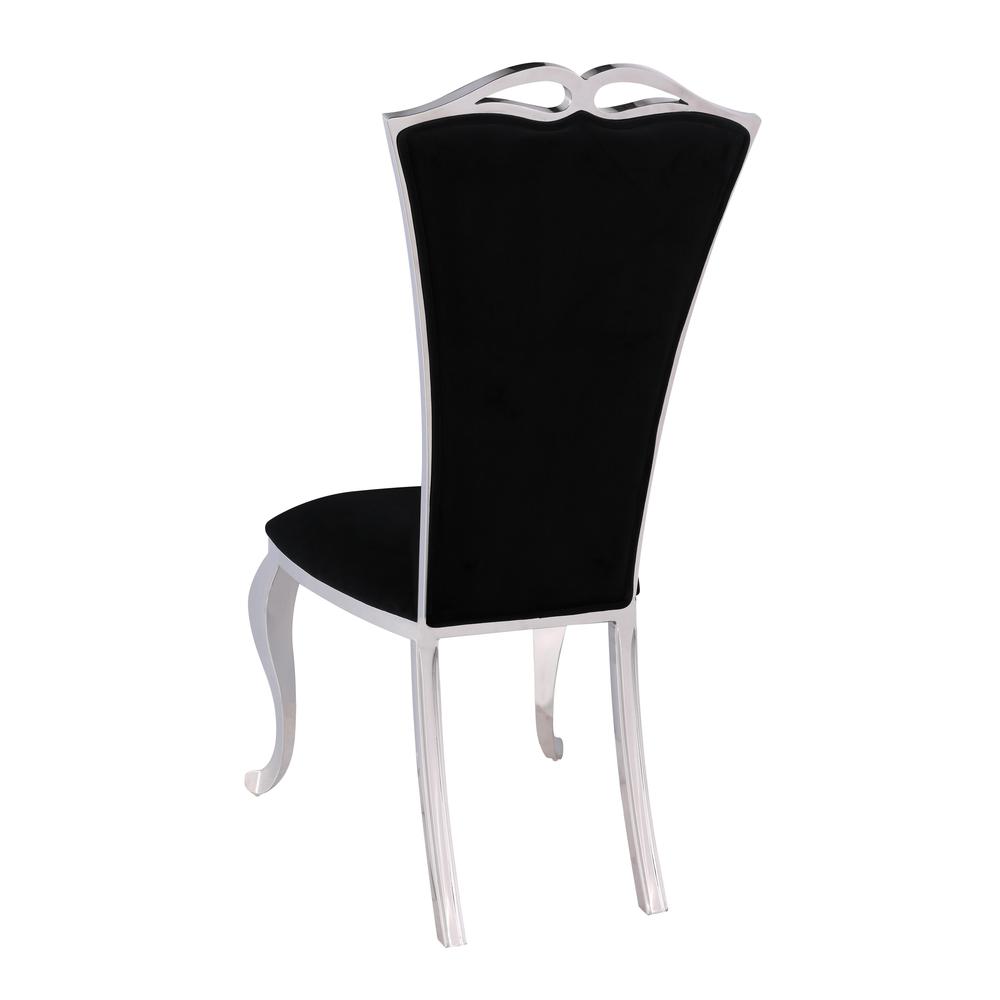 Tall Back Side Chair - Set Of 2, Black. Picture 2