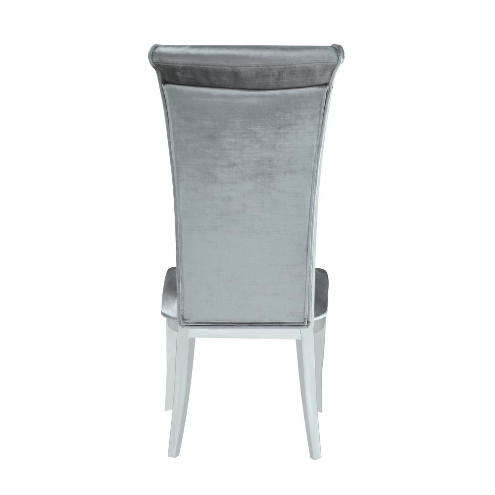 Modern Tall Roll Back Side Chair, JOY-SC-GRY-FAB. Picture 6