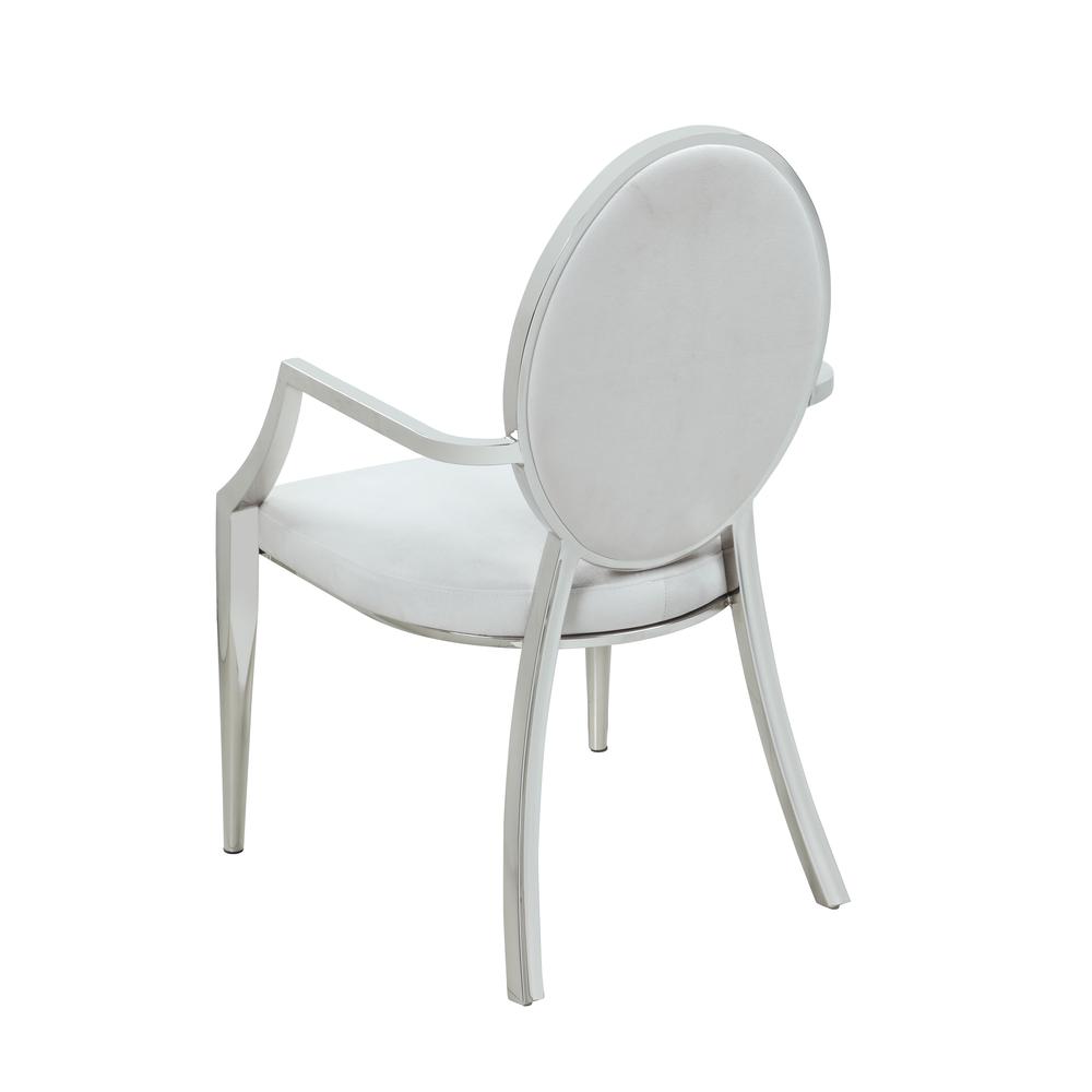 Modern Round Button Tufted Back Arm Chair. Picture 2